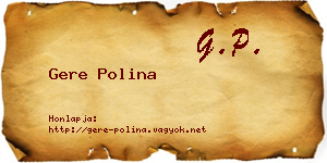 Gere Polina névjegykártya